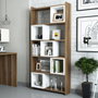 Hanah Home Estantería Moderna Blanco y Nogal